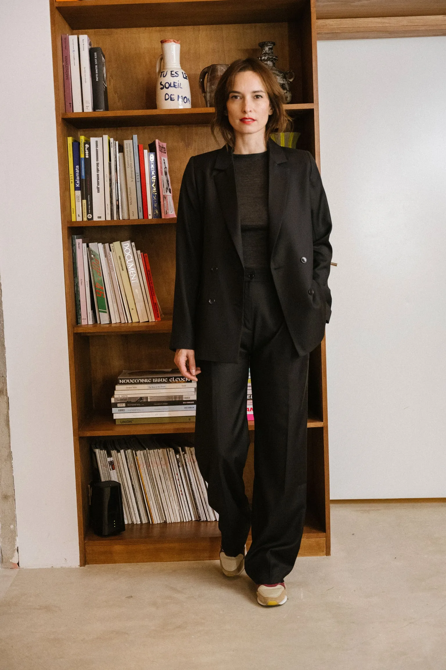 PATTI - LE BLAZER NOIR EN LAINE FINE