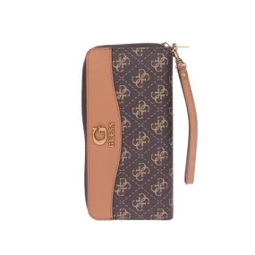 Petite maroquinerie  Guess nell logo slg large zip a marron