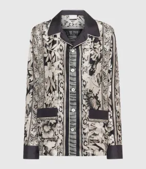 PIERRE LOUIS MASCIA Partager  Chemise Aloe Noir Blanc  