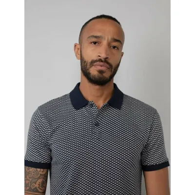 Polo shirt - Textured - No. 903 - Dark navy - Petrol Industries.