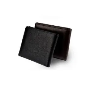 Porte feuille classique cuir de vachette pour homme - noir marron