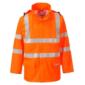 Portwest - Veste de pluie imperméable et coupe-vent antistatique haute visibilité SEALTEX FLAME