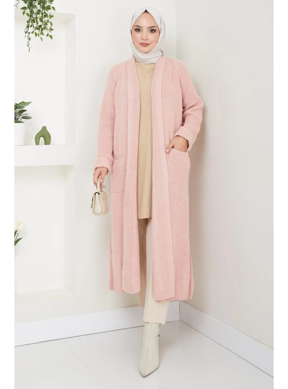 Powder Pink - Knit Cardigan