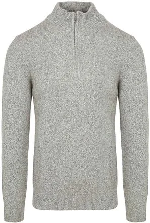 Profuomo Pull-over Col Camionneur Laine D'Agneau Gris Mélan