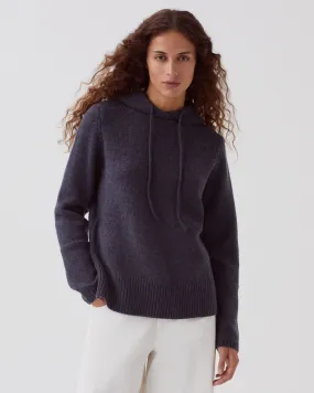 Pull à capuche en laine