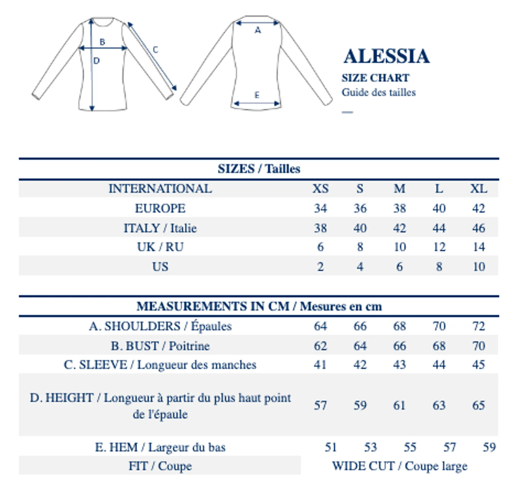 Pull Alessia bleu marine en laine