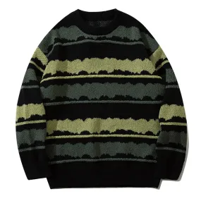 Pull Année 70 à Motif Vintage
