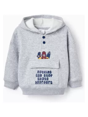 Pull avec effet thermique pour bébé garçon 'Skate Boarders'  Skater's’ Dictionary - Gris