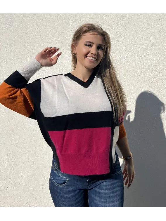 Pull carreaux Estheme Cachemire