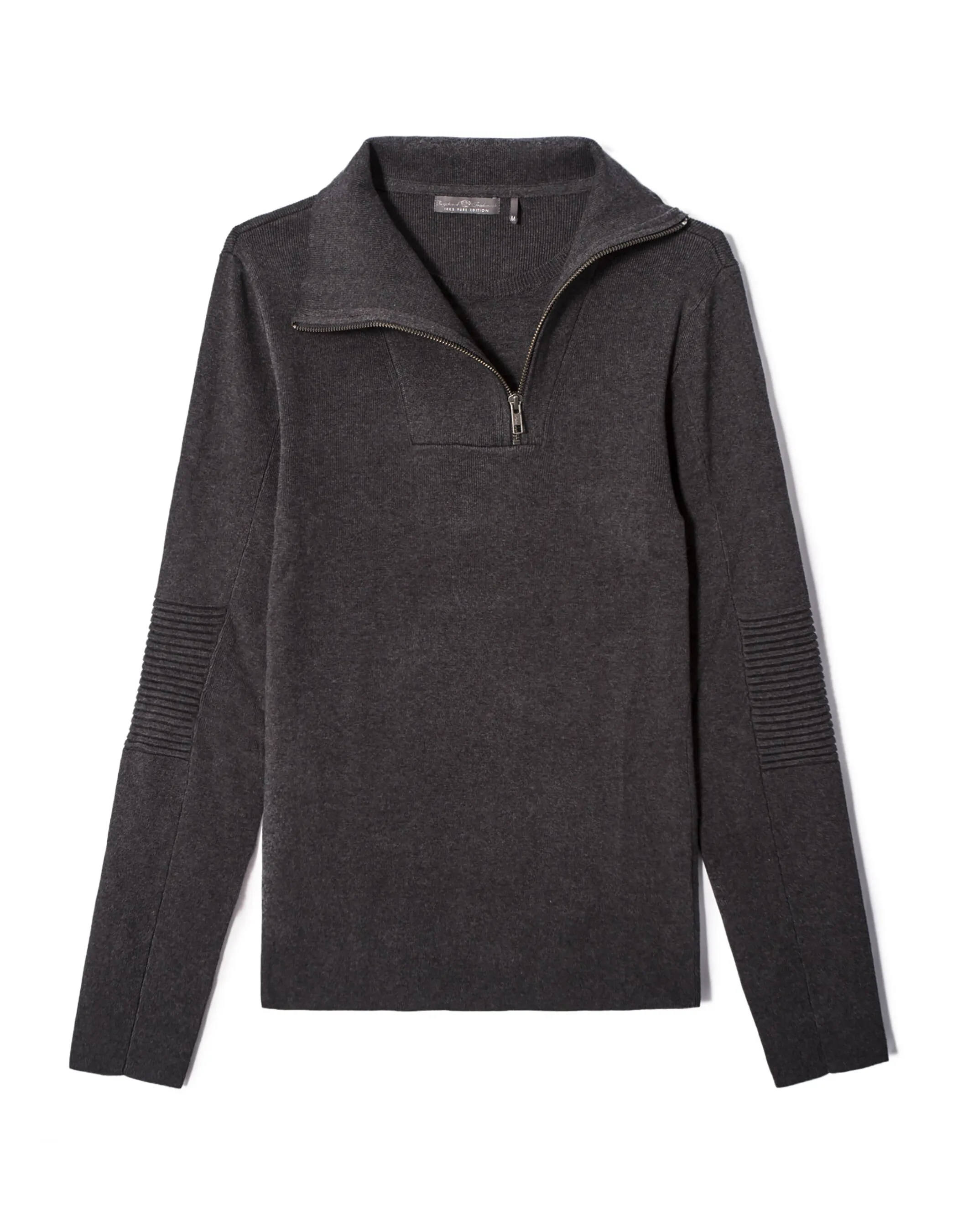 Pull col zippé homme