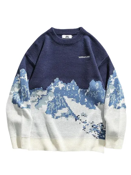Pull En Laine Montagne Années 70