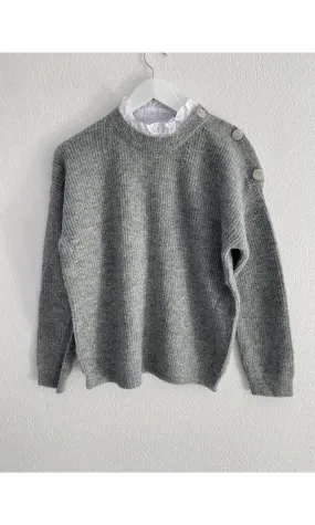 Pull en maille avec chemisier