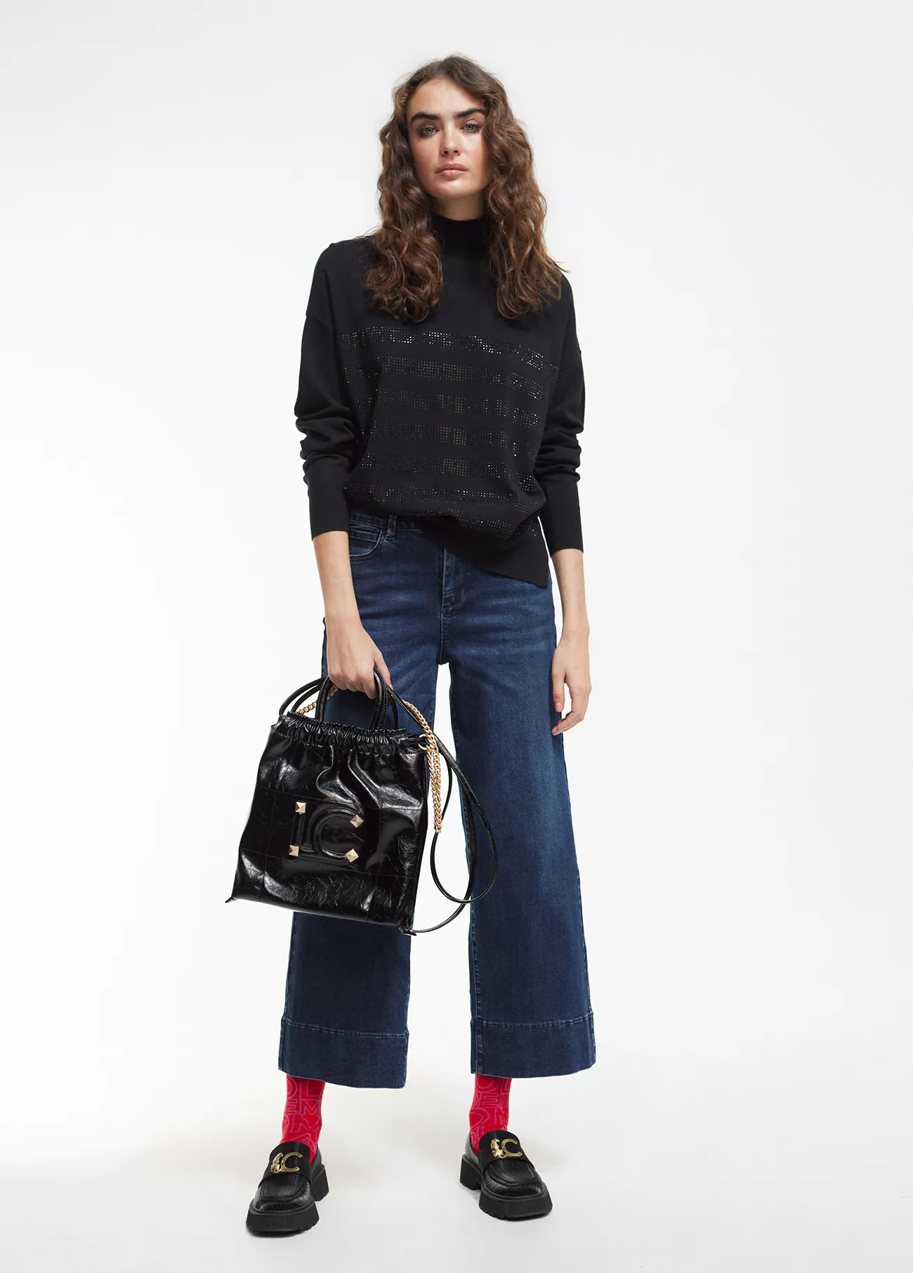 Pull en maille strass