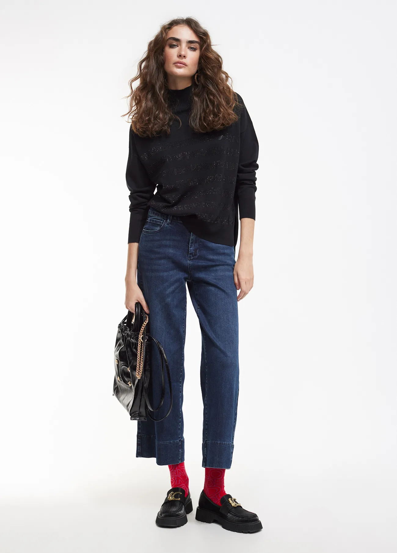 Pull en maille strass