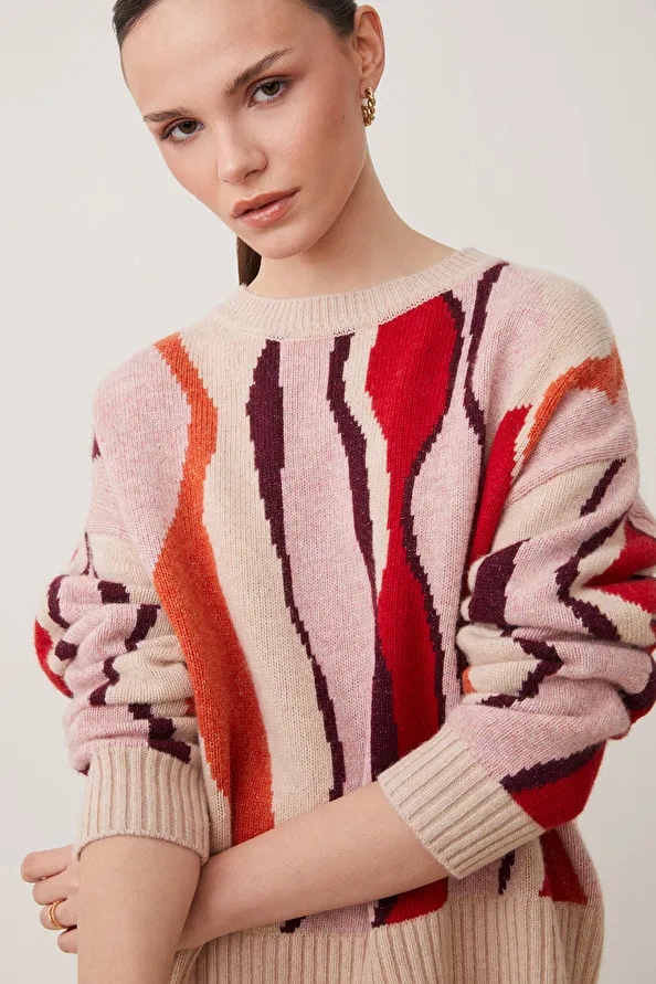 Pull fantaisie en laine