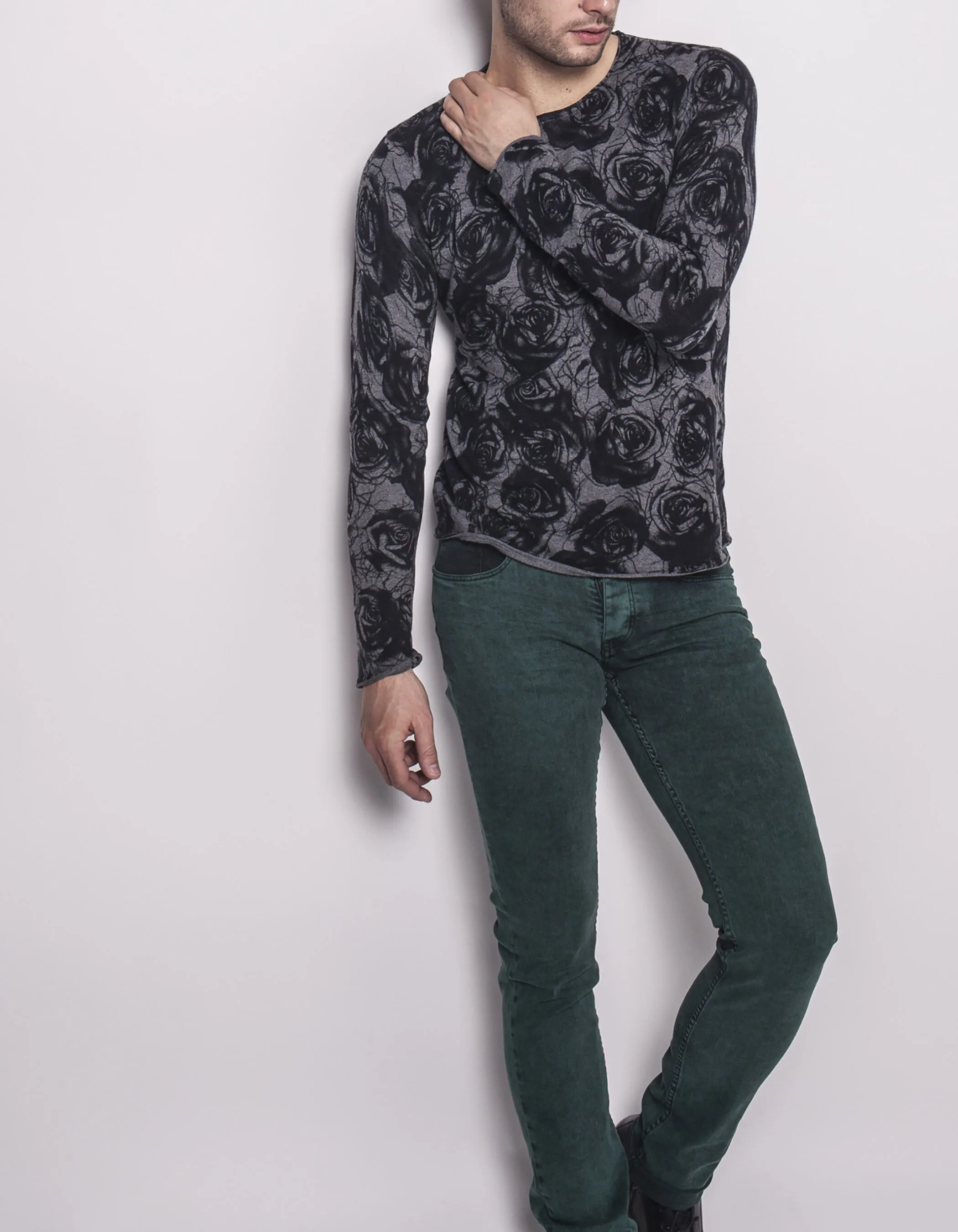 Pull imprimé homme
