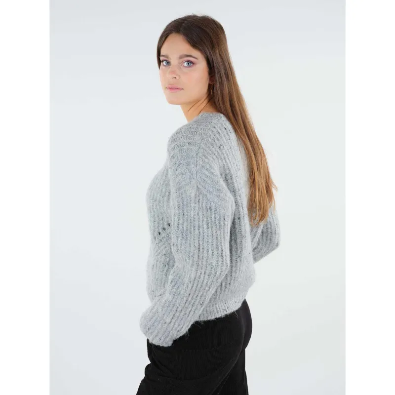 Pull laine morigane gris femme - Deeluxe | wimod