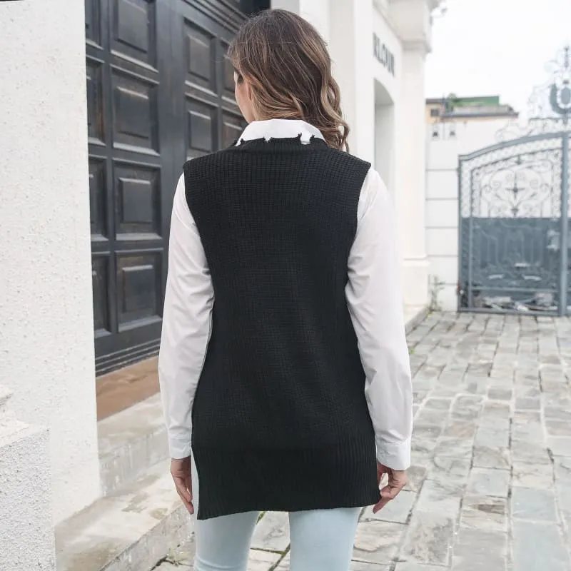 Pull noir chic femme
