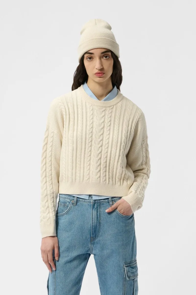 Pull P-LOUISON MIDDLE WHITE CHINE