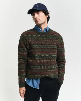 Pull ras du cou à motif Fair Isle