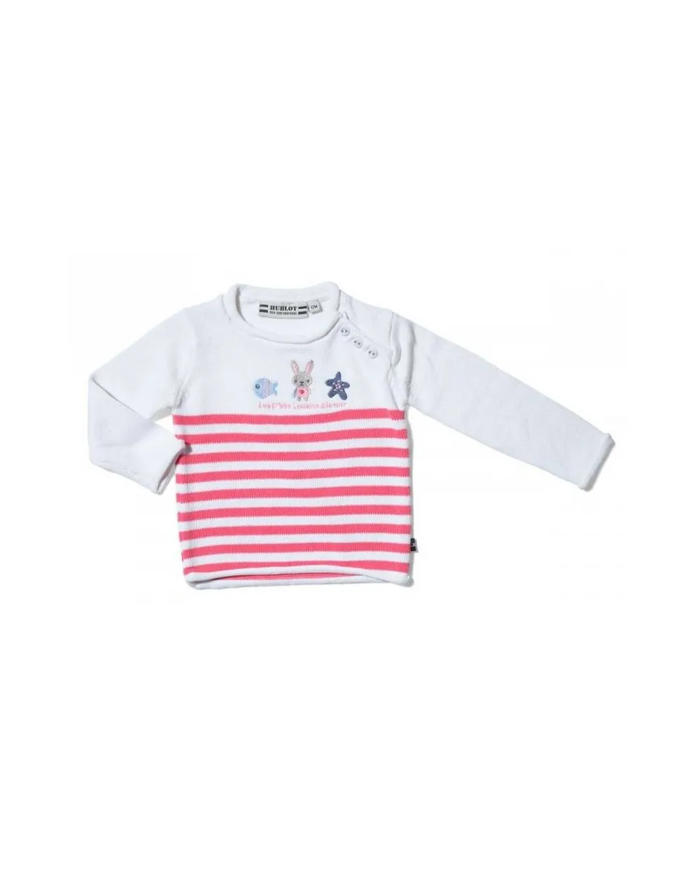 Pull rayé fille VANILLE