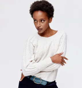 Pull torsadé Femme - Beige
