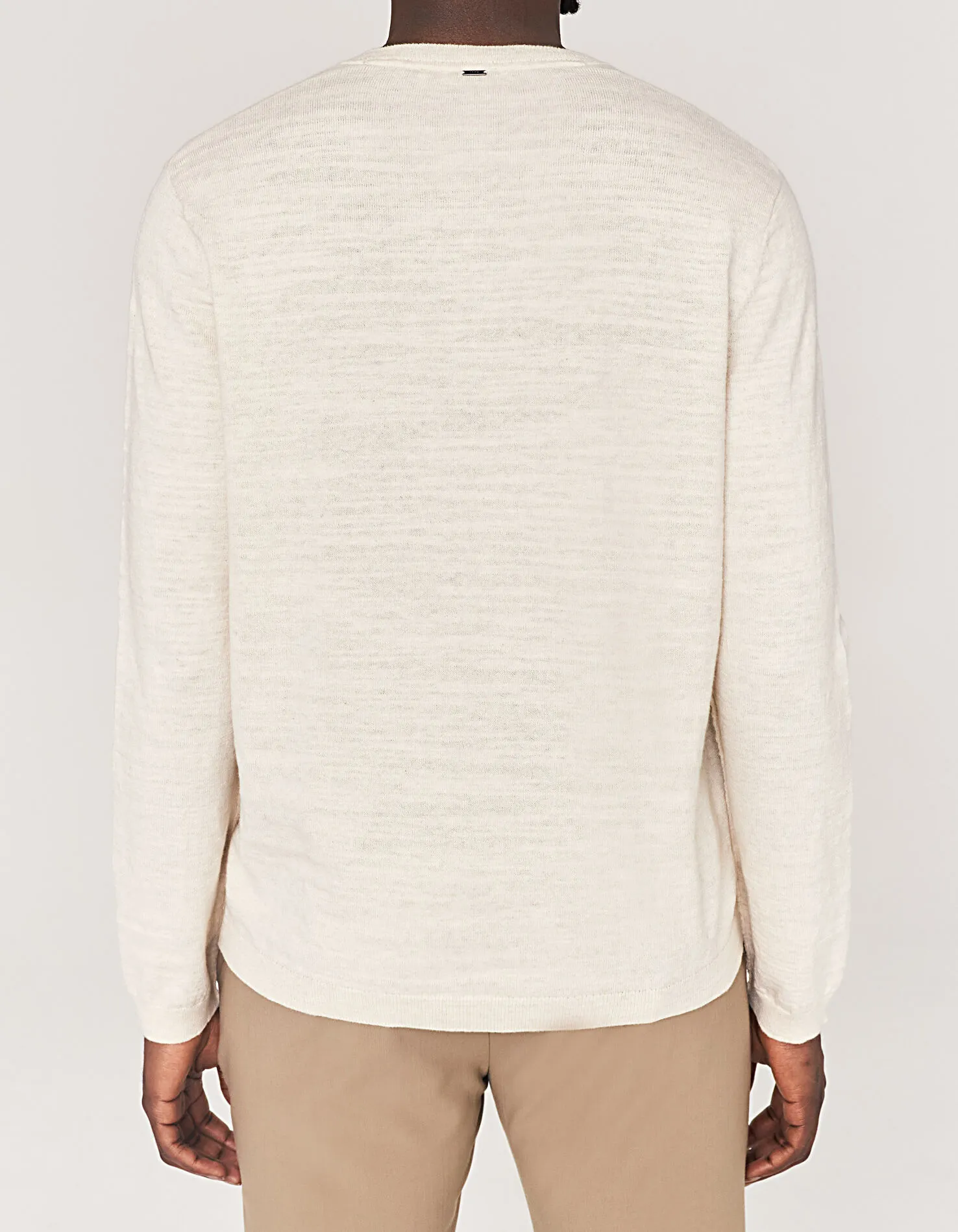 Pull tunisien off white tricot Homme