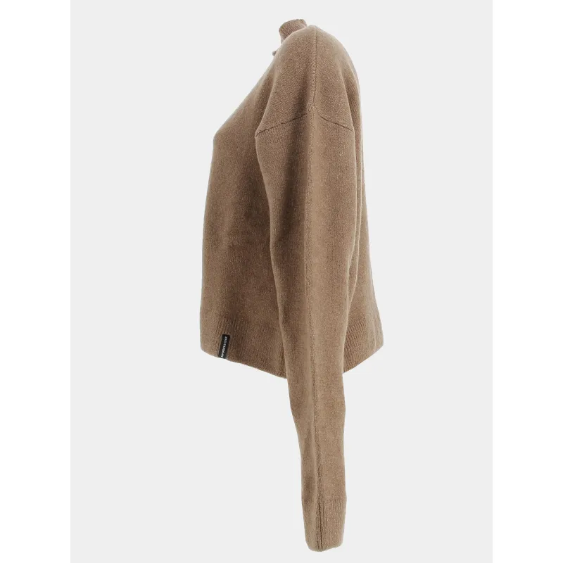 Pull vintage mock marron femme - Superdry | wimod