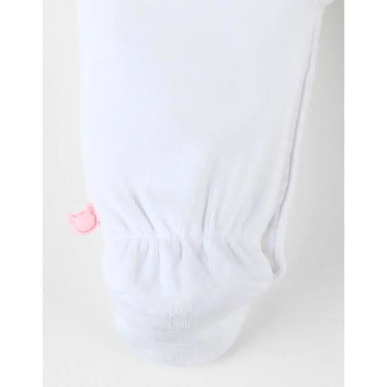 Pyjama 1 pièce broderie girafe/éléphant en velours blanc - Noukies