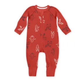 Pyjama bébé velours à zip double sens motif rennes Noël Dim ZIPPY ®