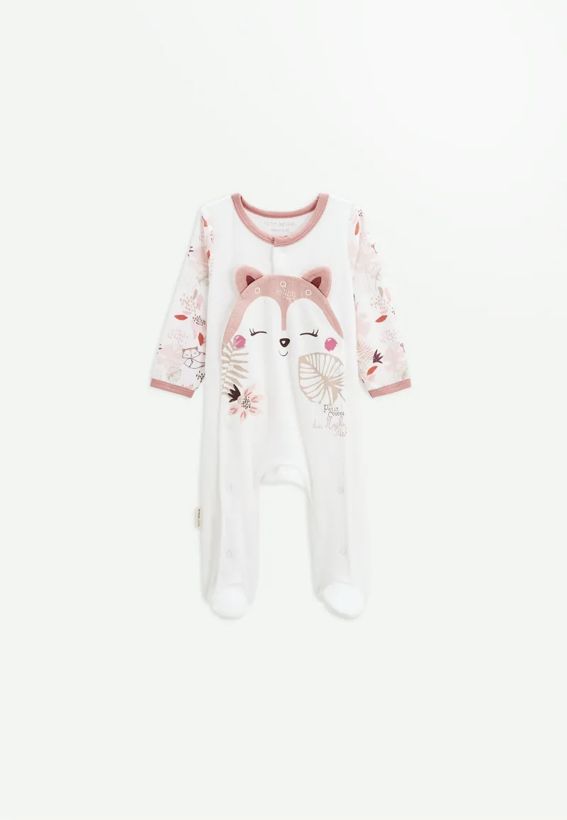 Pyjama bébé en velours ouverture pont Machu Picchu - PETIT BEGUIN