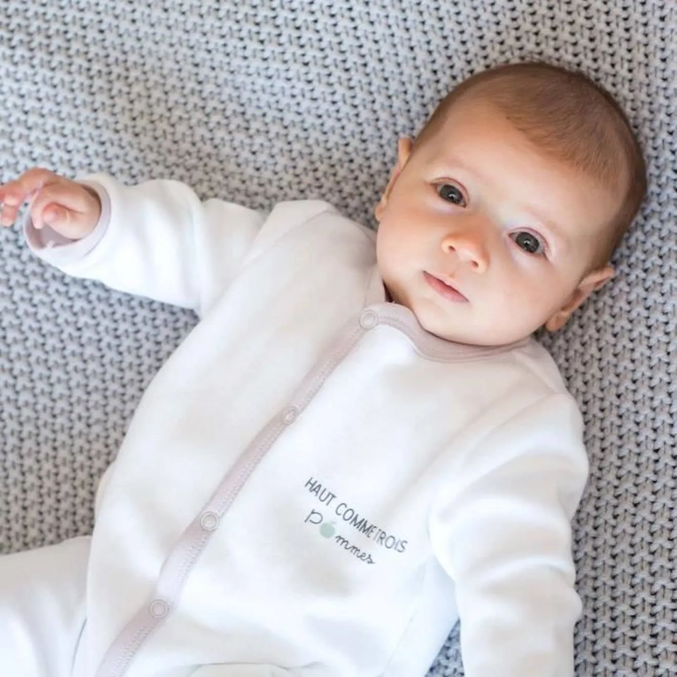 Pyjama bébé TROIS KILOS SEPT - Blanc - Molletonné et doux - Doublé peluche blanc - Trois Kilos Sept