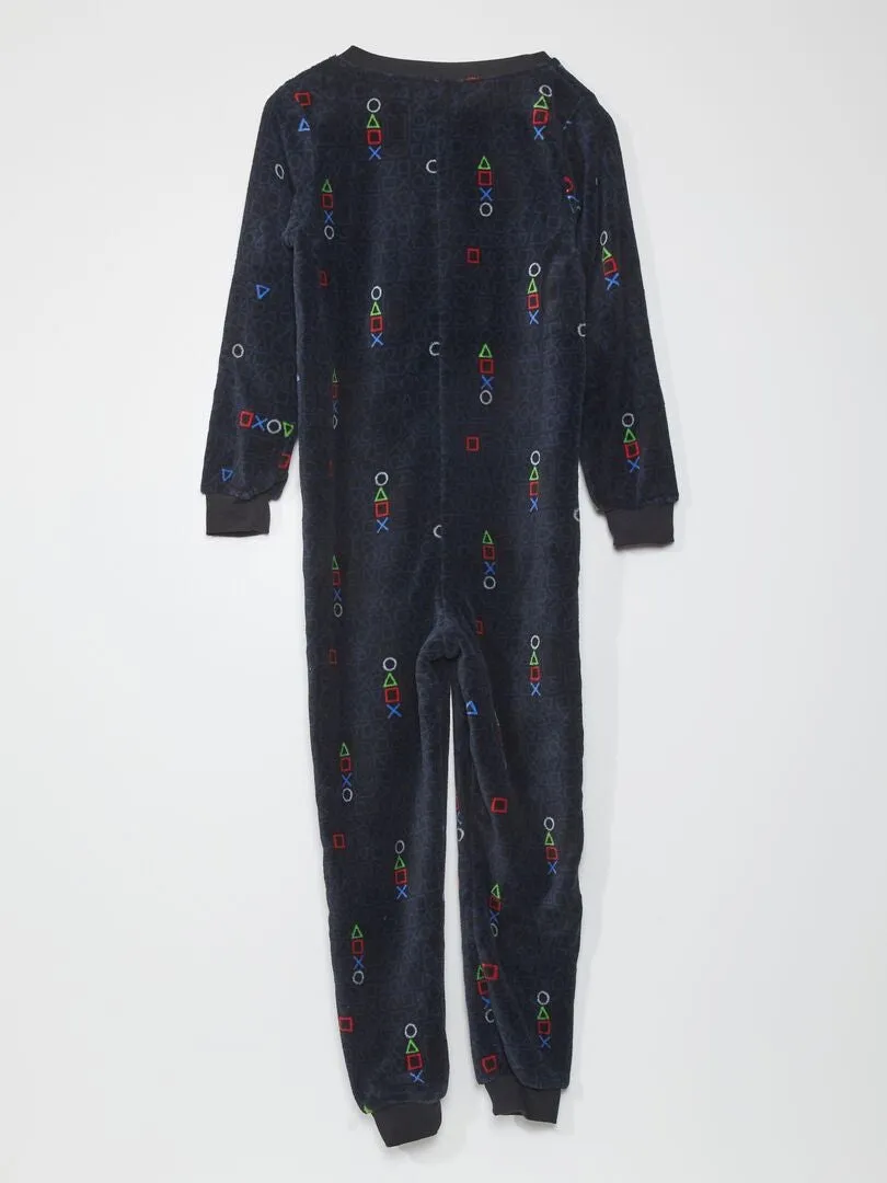 Pyjama combinaison 'gamer' - noir