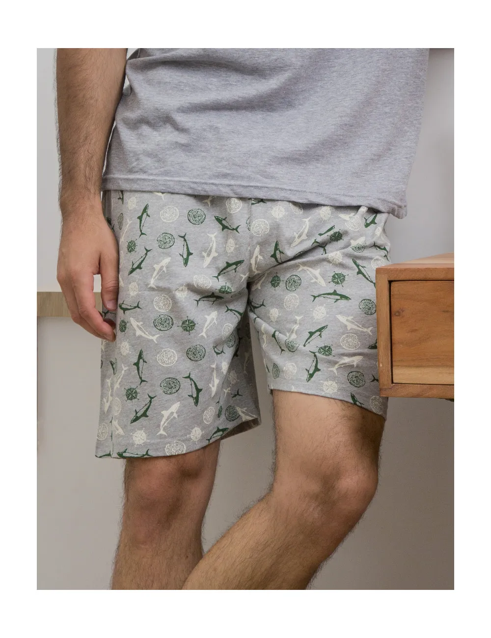 Pyjama court imprimé