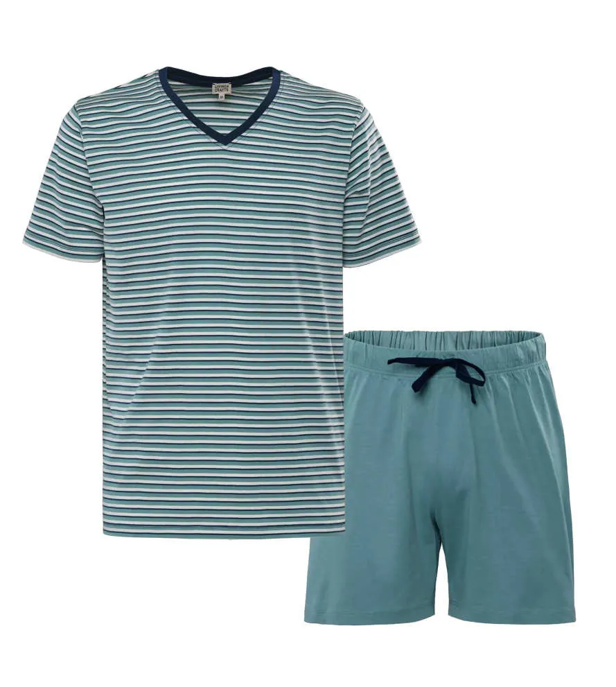Pyjama court pour homme en coton bio