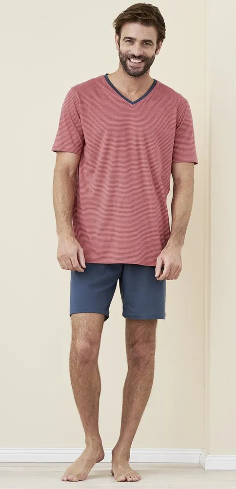 Pyjama court pour homme en coton bio