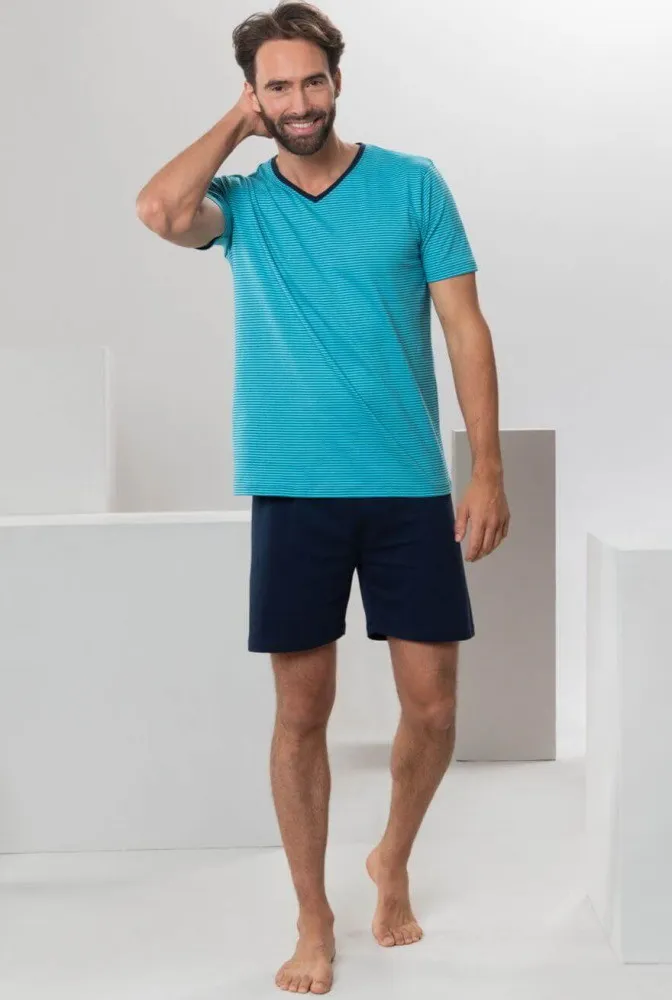 Pyjama court pour homme en coton bio