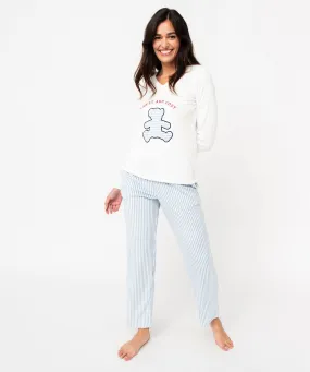 Pyjama en velours femme - LuluCastagnette blanc
