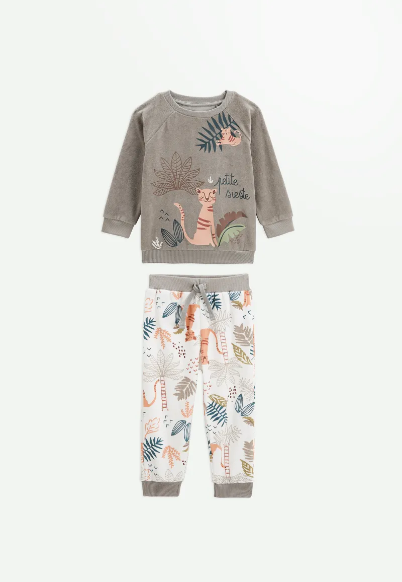 Pyjama en velours garçon Lapampa - PETIT BEGUIN