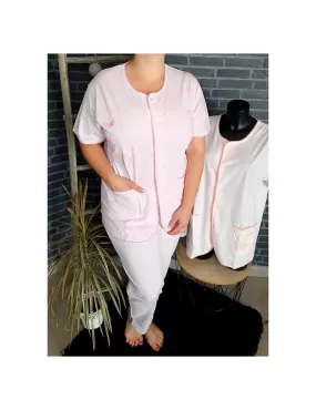 Pyjama pantalon veste manches courtes