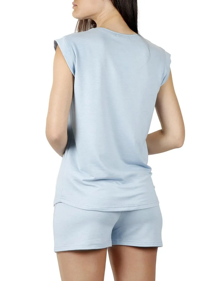 Pyjama short t-shirt The Silence - Bleu