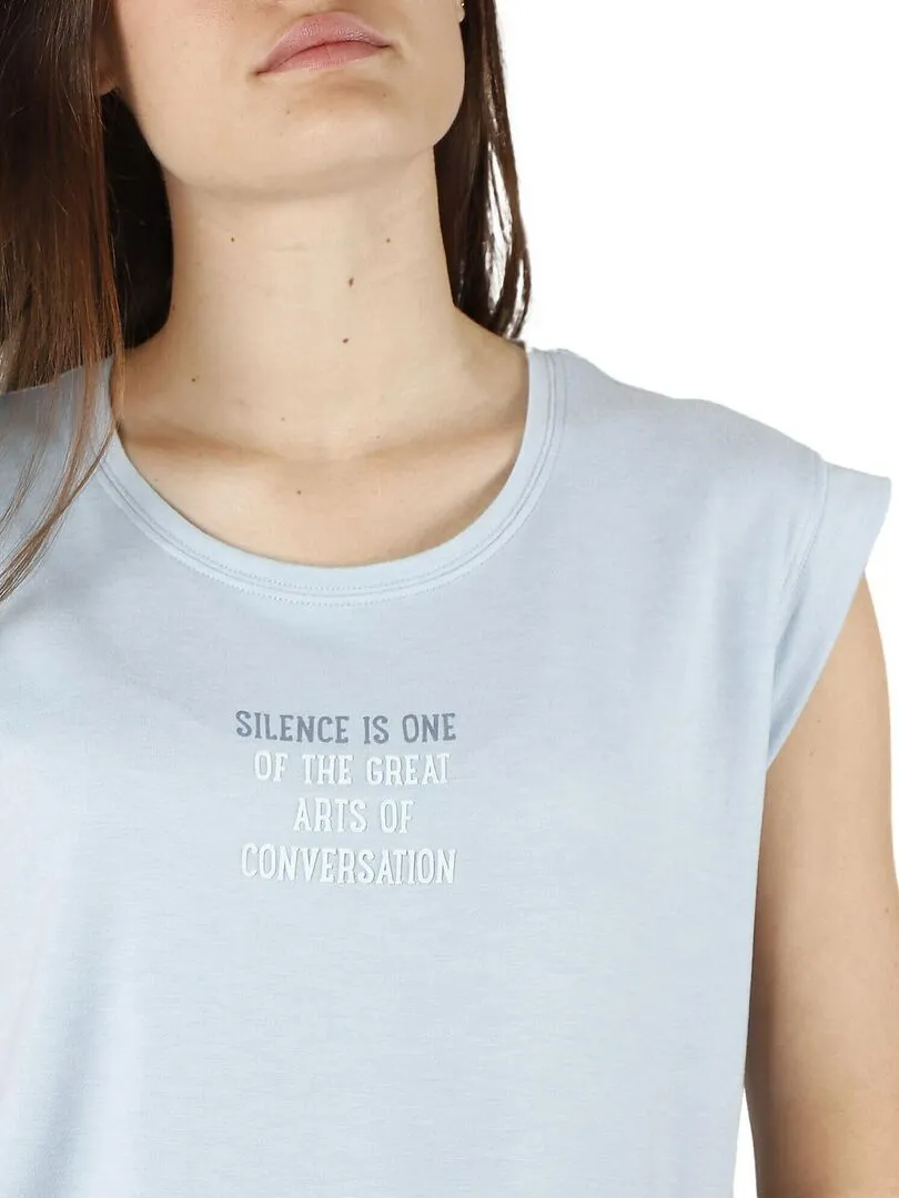 Pyjama short t-shirt The Silence - Bleu