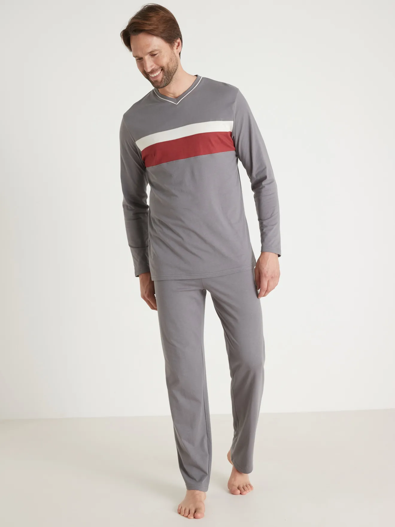 Pyjamas jersey pur coton lot de 2