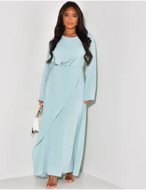 Robe abaya longue à nouer / 56057 - JEANS INDUSTRY