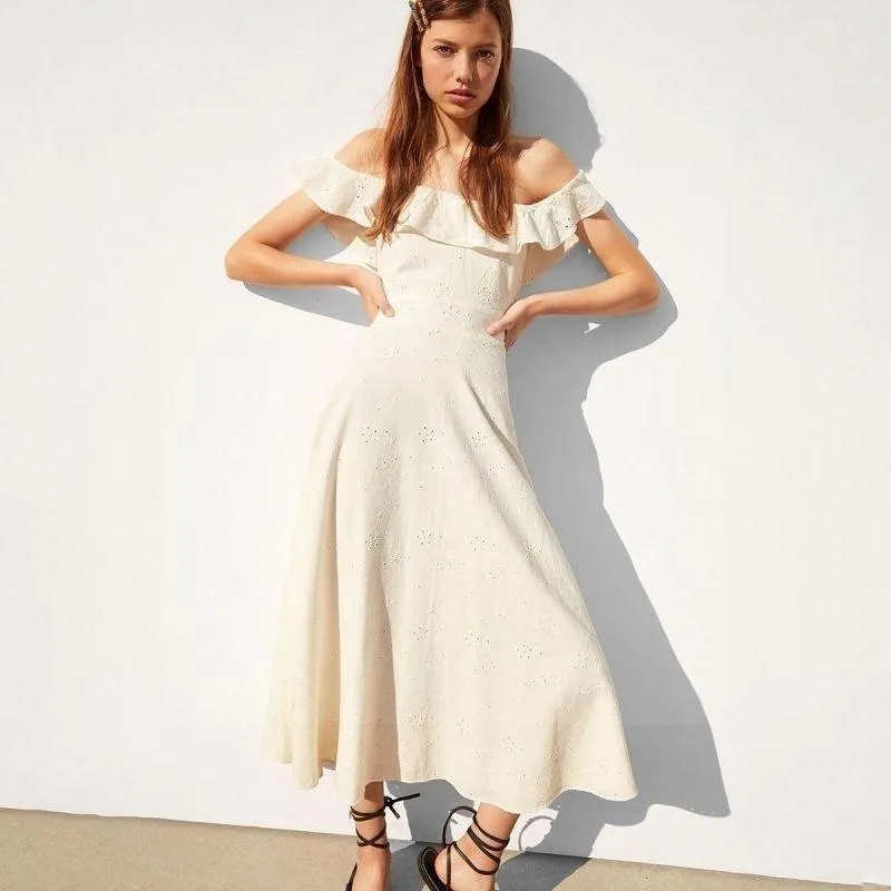 Robe boho ivoire