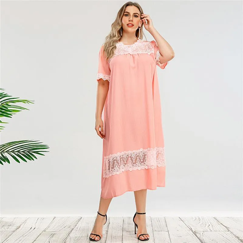 Robe Bohème Grande Taille Petites Dentelles