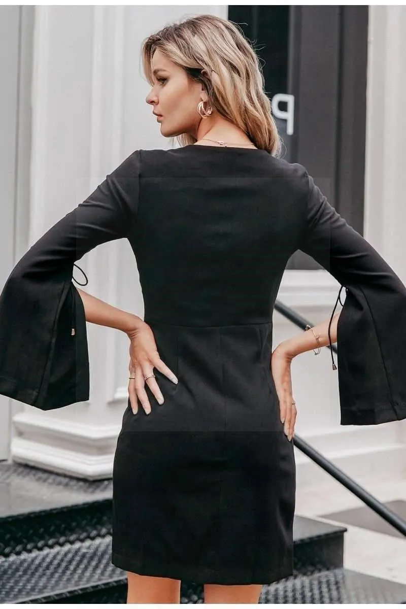 Robe bohème noire courte