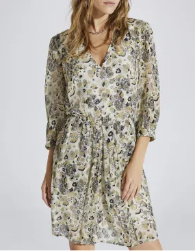 Robe courte imprimé floral army femme