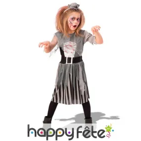 Robe de pirate zombie pour petite fille