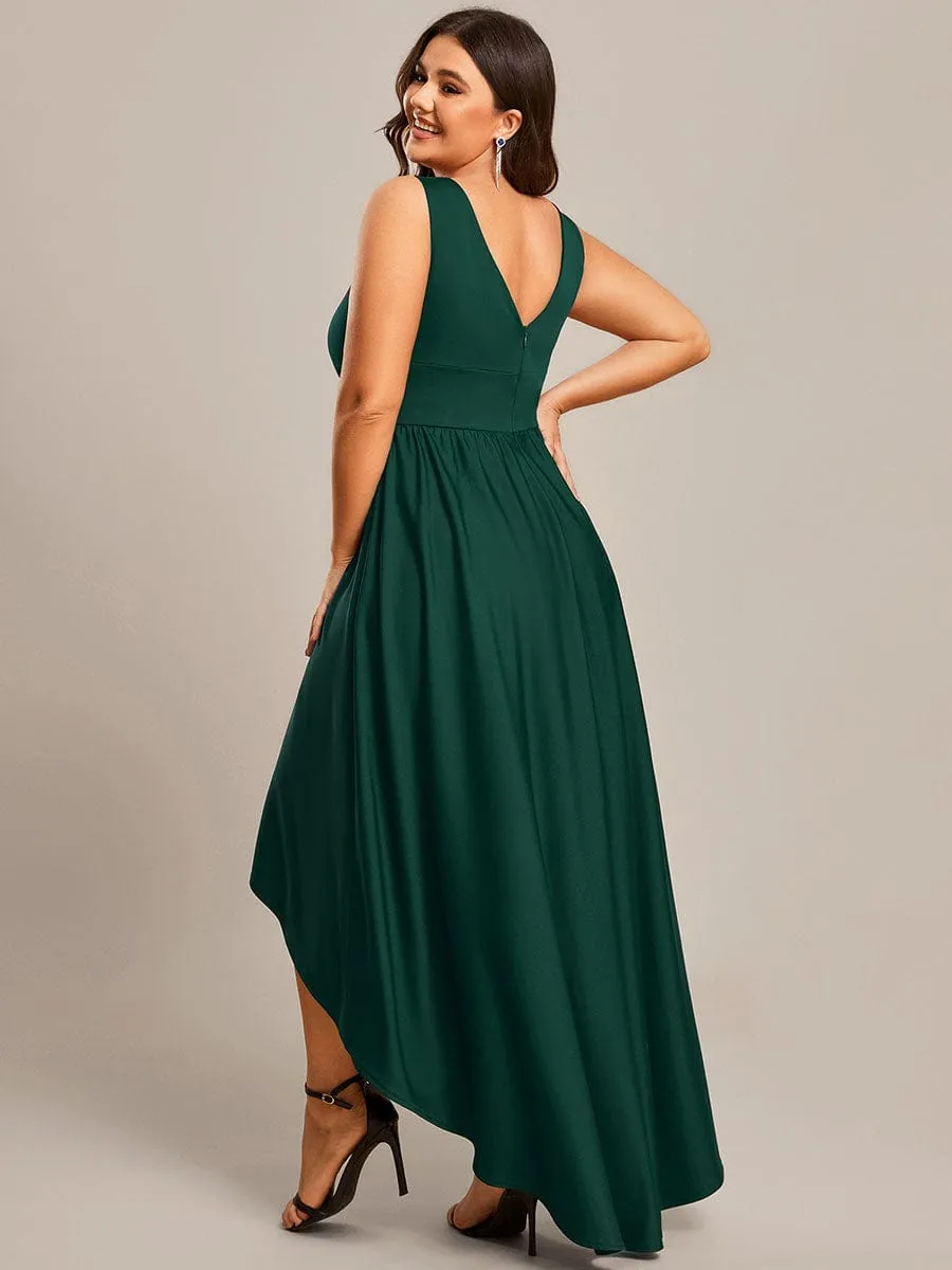 Robe Demoiselle d'honneur élégante Taille Empire Sans Manches